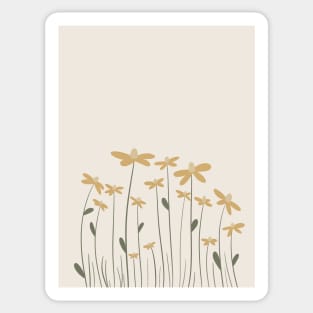 Marguerite Daisy Illustration - dainty flower drawing Sticker